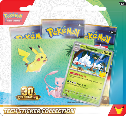 Pokémon Tech-Stickerkarte mit Alolan Exeggutor im Folienkartenbeutel
