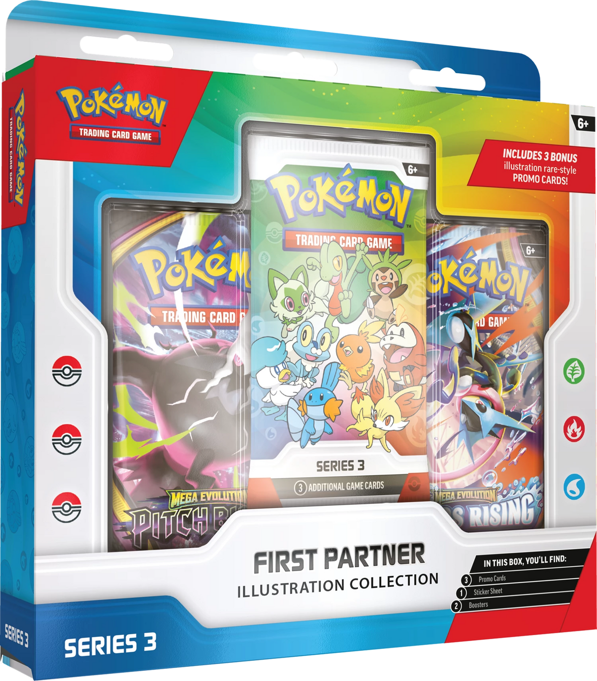 Pokémon First Partner Illustration Collection, Serie 3: Produktbox in Schrägansicht